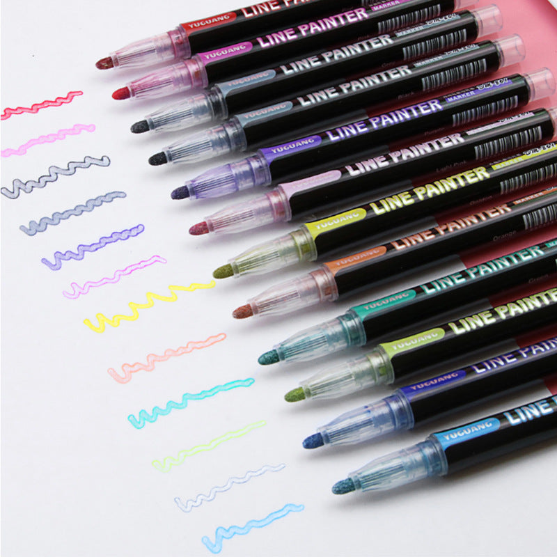 12-color Set Outline Highlighter 5